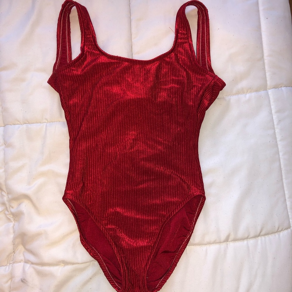 Red One-piece Swimsuit